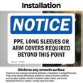 thumbnail image 3 of (2 Pack) PPE Long Sleeves Or Arm Covers Required OSHA Notice Sign, 3 of 7
