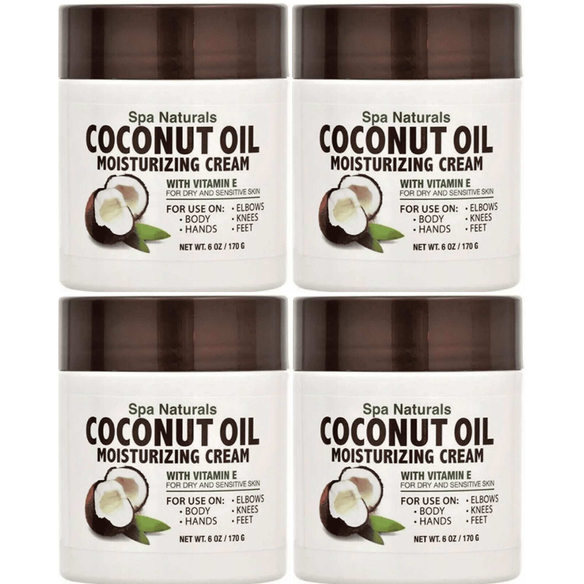 Spa Naturals Coconut Oil Moisturizing Cream with Vitamin E for Dry