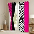 thumbnail image 3 of Manfei Chic Leopard Print Blackout Curtains Set of 2 (52x84 Each) for Female, Cheetah Zebra Animal Window Curtains, Black Pink Geometric Curtains and Drapes, Curtains and Drapes Home Decor, 3 of 6