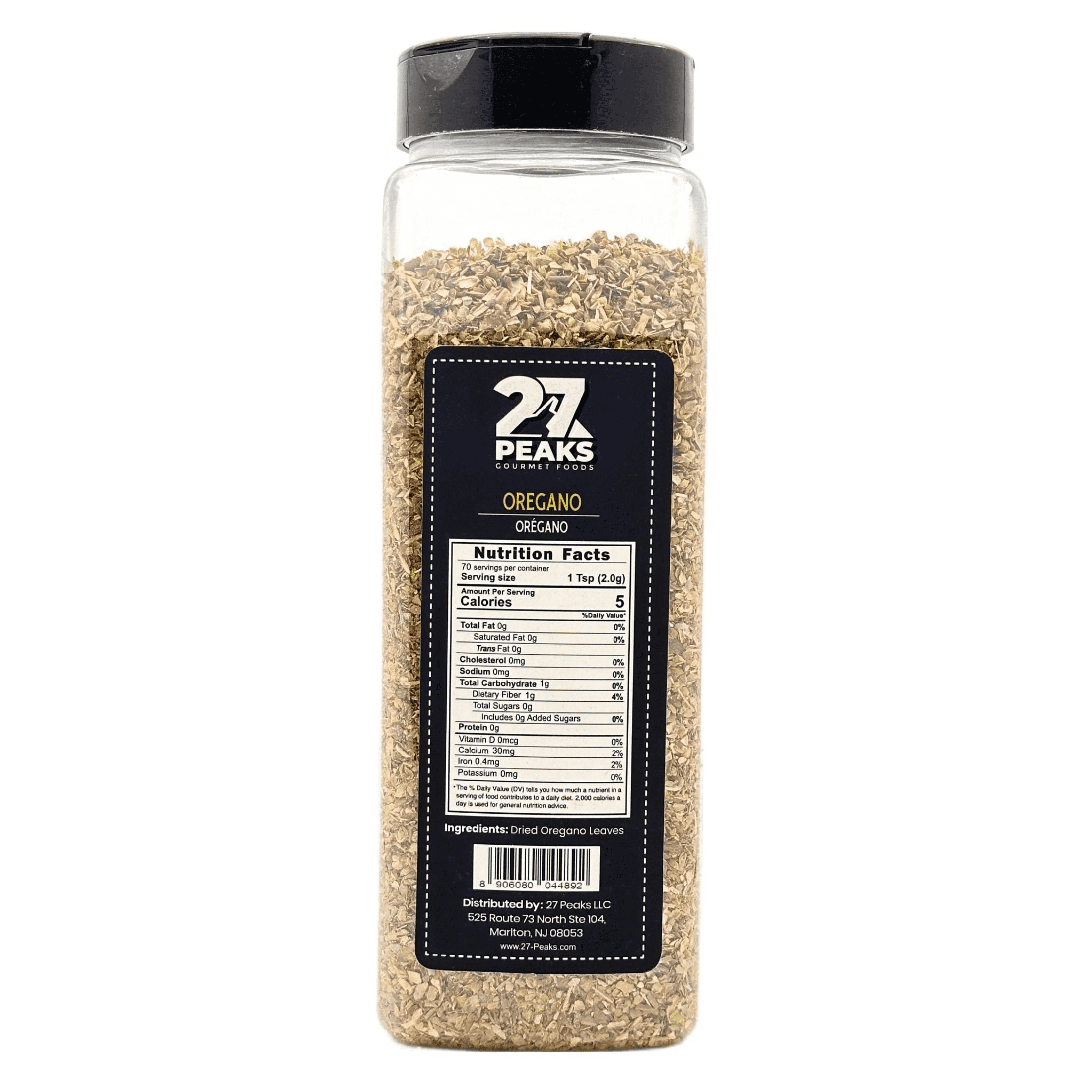 27 Peaks Gourmet All Natural Oregano Leaves, 5 oz Bottle