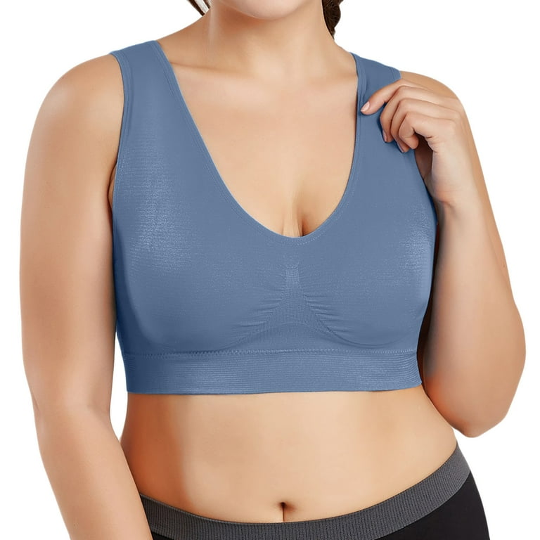 adviicd Under Outfit Bras for Women Live It Up Underwire Bra, Seamless  Shapewear Bra with Cushioned Straps, Full-Coverage T-Shirt Bra for Everyday  Wear Blue 5X-Large 