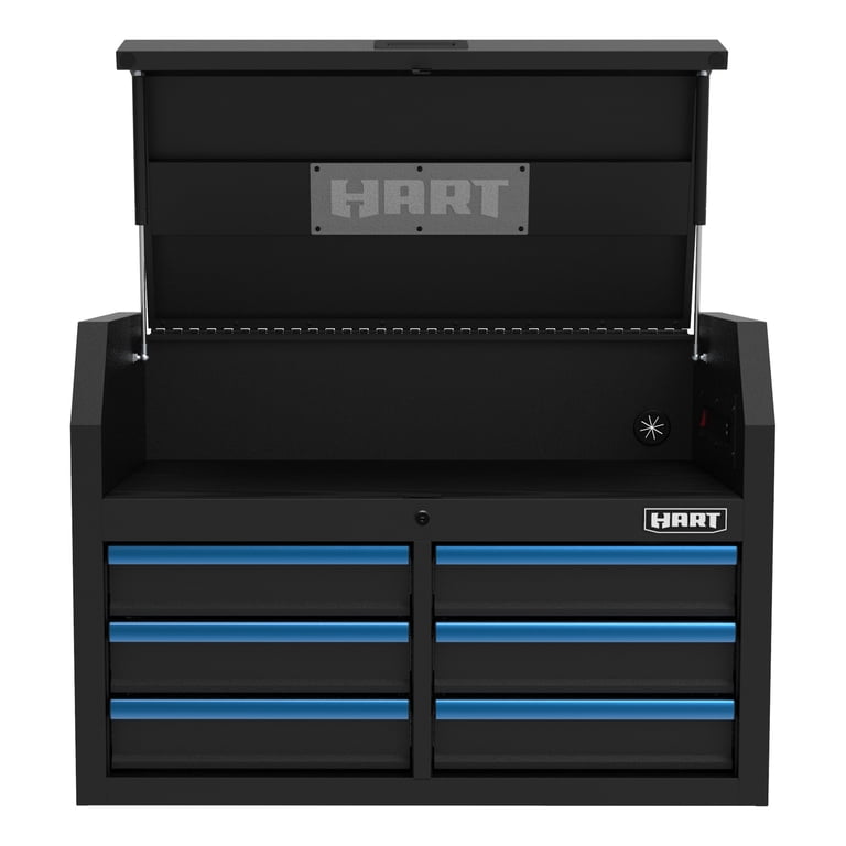 HART 36-Inch 6-Drawer Heavy-Duty Steel Tool Chest, Locking Storage