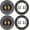 3 Inch Round Screw-in, variant on "3 Inch Round Push Spring Subwoofer Box Terminal,2-Way Speaker Terminals with Gold Plated Binding Posts,Bare Wire Connection,1 Pack "