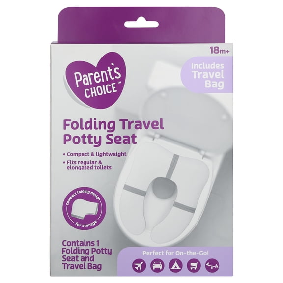 Parent's Choice Folding Travel Potty Seat with Travel Bag, 18m