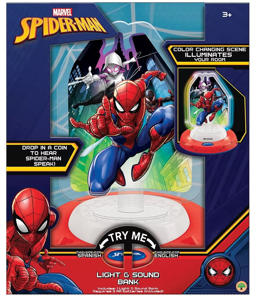 Marvel Spiderman Lights and Sound Money Bank