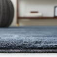 thumbnail image 6 of Safavieh Faux Rabbit Fur David Solid Machine Washable Slip Resistant Area Rug, Dark Gray, 6' x 6' Square, 6 of 13