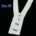 thumbnail image 2 of shiyou-2PCS #5 34 Inch Separating Jacket Zippers for Sewing Coats Jacket Zipper White Molded Plastic Zippers Bulk (34" 2pc), 2 of 4