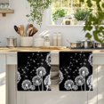 thumbnail image 4 of White Dandelion Kitchen Towels Set of 3, Spring Flowers Botanical Vintage Black Absorbent Dish Towels for Kitchen, Microfiber Hand Towel, Quick Drying Tea Towel for Cleaning Decorative Dishcloths, 4 of 7