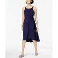 thumbnail image 3 of maison Jules Womens High-Low Fit & Flare Dress, Blue, Large, 3 of 3