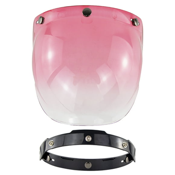 Visor De Casco De Motocicleta, Configuración De Lentes De Burbujas De Burbujas De Casco A Prueba De Viento Para Todos Los Tres Cascos De Botones