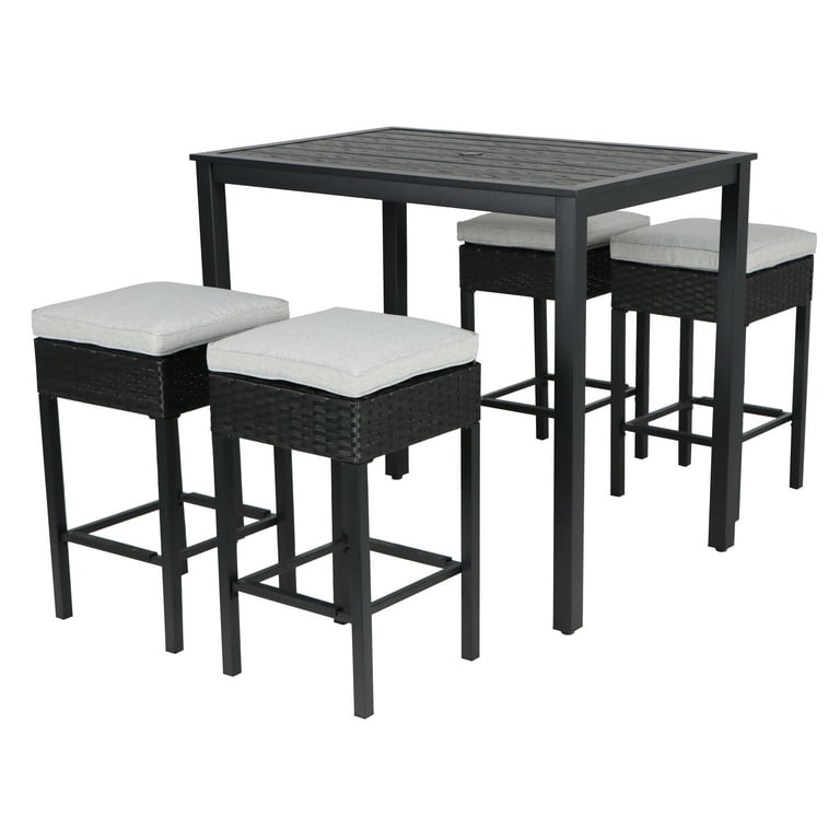 Mainstays Ayden Park 5 Piece Outdoor Patio High Dining Set Tan
