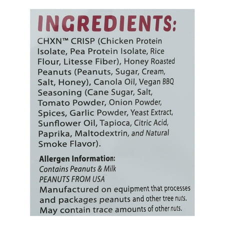 CHXN-SNX Crispy Protein Bites, Sweet BBQ & Honey Roasted Peanuts, 7 Servings, 70 Grams of Protein Per Bag, 7.15 Ounce