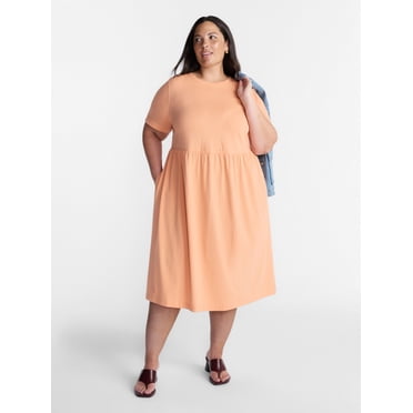Terra & Sky Women’s Plus Babydoll Dress, Sizes 0X-5X
