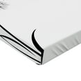 thumbnail image 2 of Ambesonne Music Fitted Sheet, Meadow Dandelions Floral, Full Size, Black White, 2 of 3