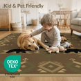 thumbnail image 4 of ODIKA 8'x10' Washable Area Rug Non-Shedding, Easy Care, Cowboy Southwestern Border Motif Mens Decorations Reindeer Cabin Flowing Dynamic for King Size Bedroom Under Bed, Master Suite, 4 of 7