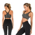 thumbnail image 5 of Front Zipper Sports Bras for Women Wireless Raceback Yoga Bras Post-Surgery Bra Workout Gym Tank Tops Vest, 5 of 9