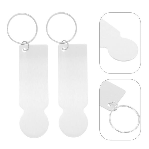 FRCOLOR  2 Pcs Quarter Holder Keychain Cart Token Shopping