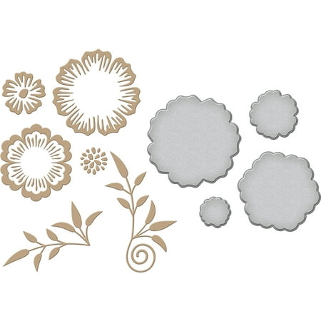 Glimmer Swirl - Spellbinders Glimmer Hot Foil Plate-Foil Flowers