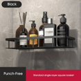 thumbnail image 1 of 1pc, Bathroom Storage Rack, Sticky Storage Rack, No Drilling, No Drilling, Anti-rust Aluminum Alloy Wall Hanger, Waterproof, Anti-rust, Strong Load-bearing, Used For Placing Shampoo, Shower Gel, Etc., 1 of 4