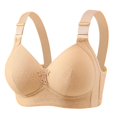 thumbnail image 5 of Women's Front Side Buckle Lace Edge Without Steel Ring Movement Seamless Gathering Adjustment Yoga Sleep Large Bra, 5 of 5