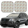 thumbnail image 6 of Kdxio Funny Cat White Print 2-Piece Sun Shade Front Windshield - Foldable Car Front Window Sunshades for Most Sedans SUV Truck, 6 of 6
