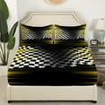 thumbnail image 2 of Erosebridal Race Car Fitted Sheet Set Full, Sport Theme Bedding Full Size, Gold Black, 3pcs (No Top Sheet), 2 of 6