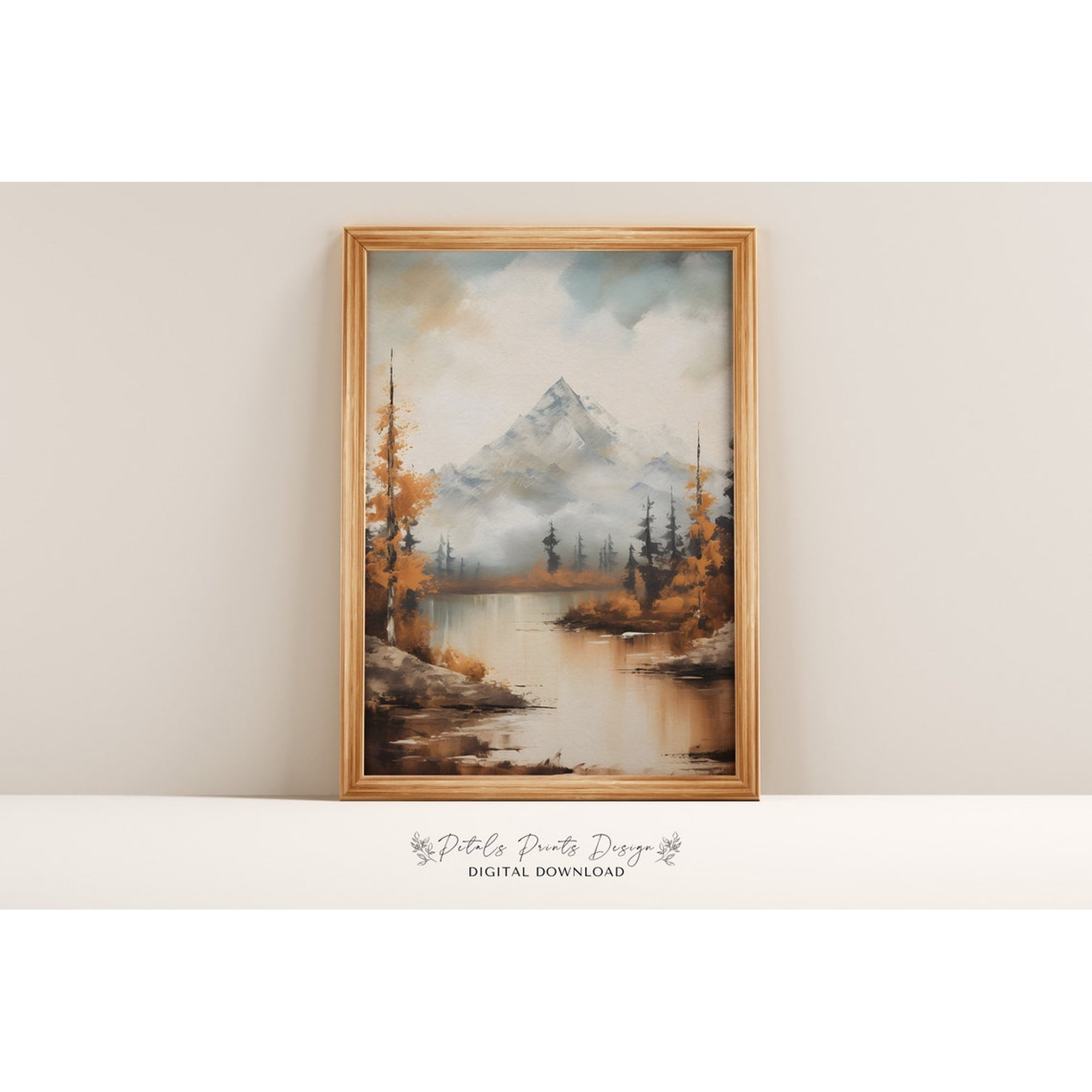 Rustic Autumn Landscape Vintage Fall Countryside Wall Art Seasonal Living Room And Home Decor