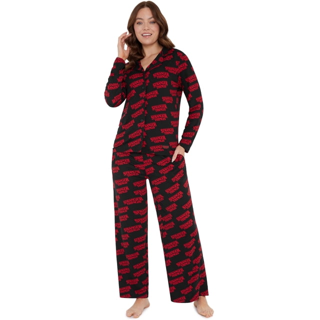 Set de pijama Get Trend Stranger Things 2 para mujer negro XL