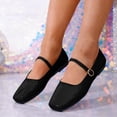 thumbnail image 4 of Wdhugt Women'S Comfortable Buckle Strap Mary Janes Casual Low Heel Shoes Versatile Flat Flats For Spring Summer Us Size 7, 4 of 9