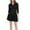 Black, variant on Lovskoo Women's Long Sleeve Fall Dresses 2024 Casual Collared A Line Fit and Flare Skater Mini Dress Black