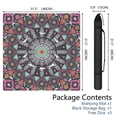 thumbnail image 2 of Classic Boho Pattern Non-Slip Game Room Mat 31.5 Inch Square Rubber Mahjong Playing Surface with Noise Dampening for Card Games and Board Game Nights, 2 of 7