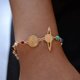 thumbnail image 2 of Pulsera tobillera YOOE Ocho Planetas Universo. Cadena ajustable chapada en oro, pulsera espacial galáctica, sistema solar, joyería espacial para mujeres y niñas., 2 of 5