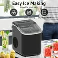 thumbnail image 5 of Commercial Ice Maker Portable with Automatic Cleaning Function Produces 26 Pounds of Ice in 24 Hours and 9 Ice Cubes in 6 Minutes Suitable for Home Kitchen and CampingDimensions11.77 * 11.24 * 8.90in, 5 of 10