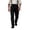 Black, variant on Fengqque Men's Pinstripe Straight‑Leg Suit Trousers Button Zipper Fly Casual Pants with Pockets Black L