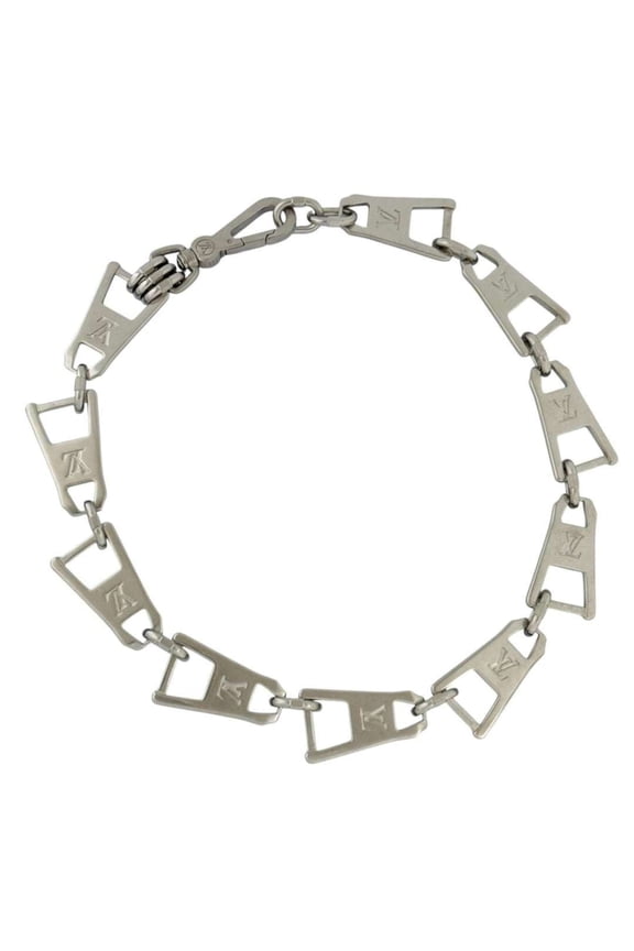 Pre-Owned Louis Vuitton Men's Chain Link Necklace LV Zip 2021