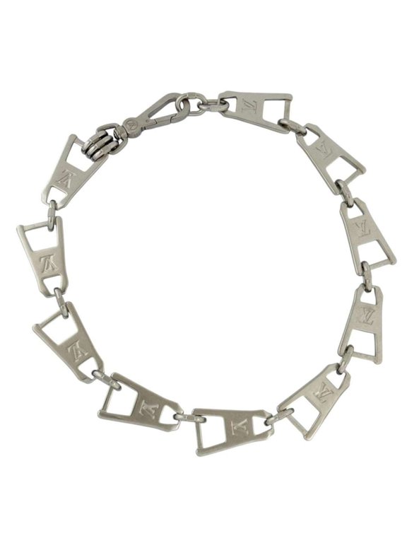 Pre-Owned Louis Vuitton Men's Chain Link Necklace LV Zip 2021