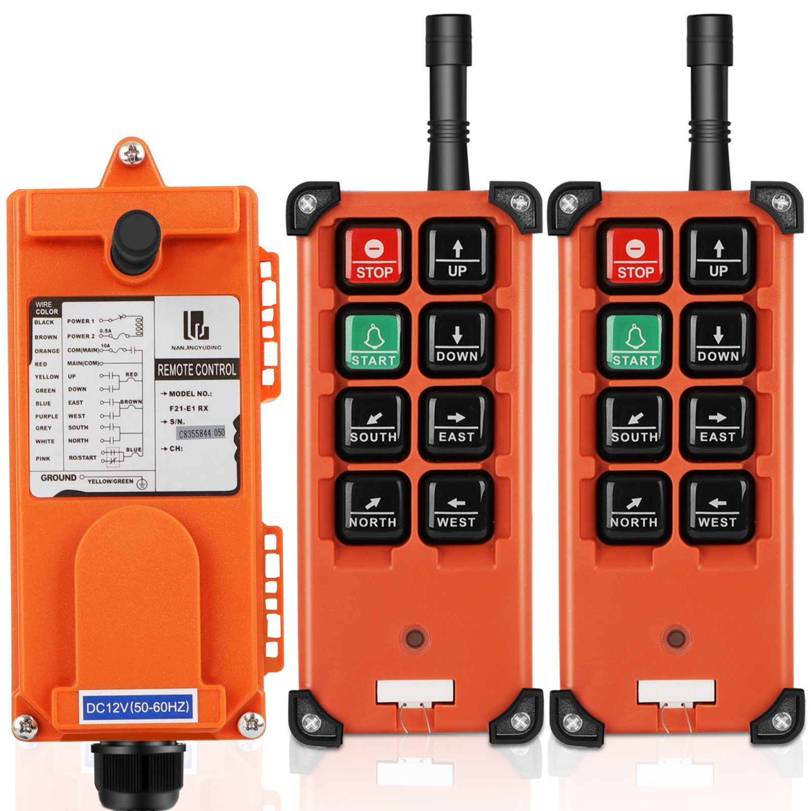 Crane Wireless Remote Control Switch DC 24V 8 Buttons Industrial