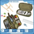 thumbnail image 3 of TRIPGEAR 4 Compartments Pencil bag,Big Canvas Pen Pouch,Tool bag School Office Organizer, 3 of 8