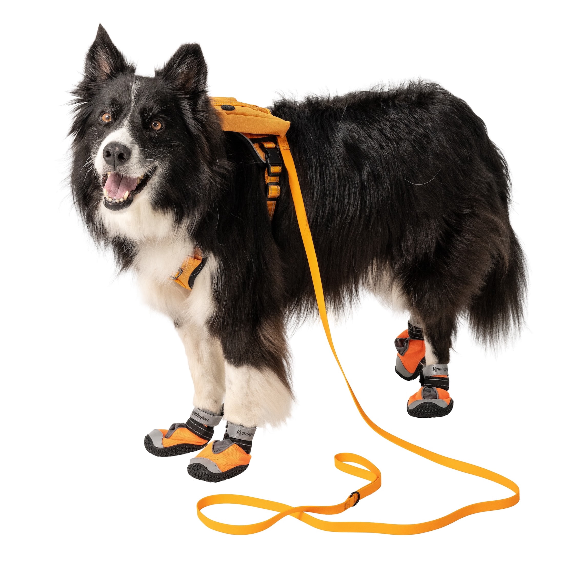 Remington Protective Pet Booties for Dogs, Orange, Size L, 4 Piece