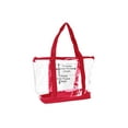 thumbnail image 6 of DALIX Women's PVC Transparent Tote Handbag, Red/Clear, 6 of 8