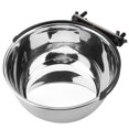 thumbnail image 2 of Comedero colgante de acero inoxidable para comida y agua, para gatos, perros y cachorros (M), 2 of 13