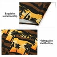 thumbnail image 3 of Hawaiian Shirts for Men Short Sleeve Aloha Button Up Shirt Summer Beach Yellow Floal Palm Tee, 3 of 7