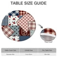 thumbnail image 6 of Pioneer Flower Floral Print Pattern Round Fitted Tablecloth with Elastic Edge,Dining Table Cover Waterproof,Outdoor Round Tablecloth for Camping,Dining,Indoor and Outdoor, 6 of 7