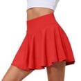 thumbnail image 2 of Womens Tennis Skirts High Waisted Tummy Control Pleated Athletic Golf Skorts Skirts for Running Red XL, 2 of 4