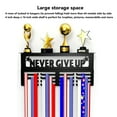 thumbnail image 4 of Metal Medal Hanger Display, Medal Holder Awards Trophy Display Multipurpose Ribbon Trophies Display Rack Organizer Wall Mounted Metal Awards Rack with Trophy Shelf for Runners, 4 of 7