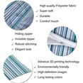 thumbnail image 6 of Striped Body Pillow Cover Blue Purple Teal Aqua Colored Stripes Geometric Abstract Vintage Cushion Long Pillowcase with Zipper Luxury Pillow Covers Decorative Soft Large Bedding Pillow Cases,20"x54", 6 of 6