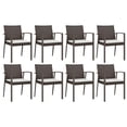 thumbnail image 4 of vidaXL 9 Piece Patio Dining Set with Cushions Poly Rattan and Steel, 4 of 105