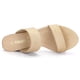thumbnail image 4 of Sandalias Correas Dobles Talón De Bloque Punta Abierta Para Mujeres Beige-1 38, 4 of 7