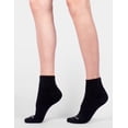 thumbnail image 3 of No nonsense Women's Cushioned Quarter Top 6 Pair Pack, Black, One Size, 3 of 4
