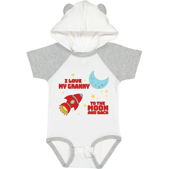 Inktastic I Love My Granny to the Moon and Back Boys or Girls Baby Bodysuit